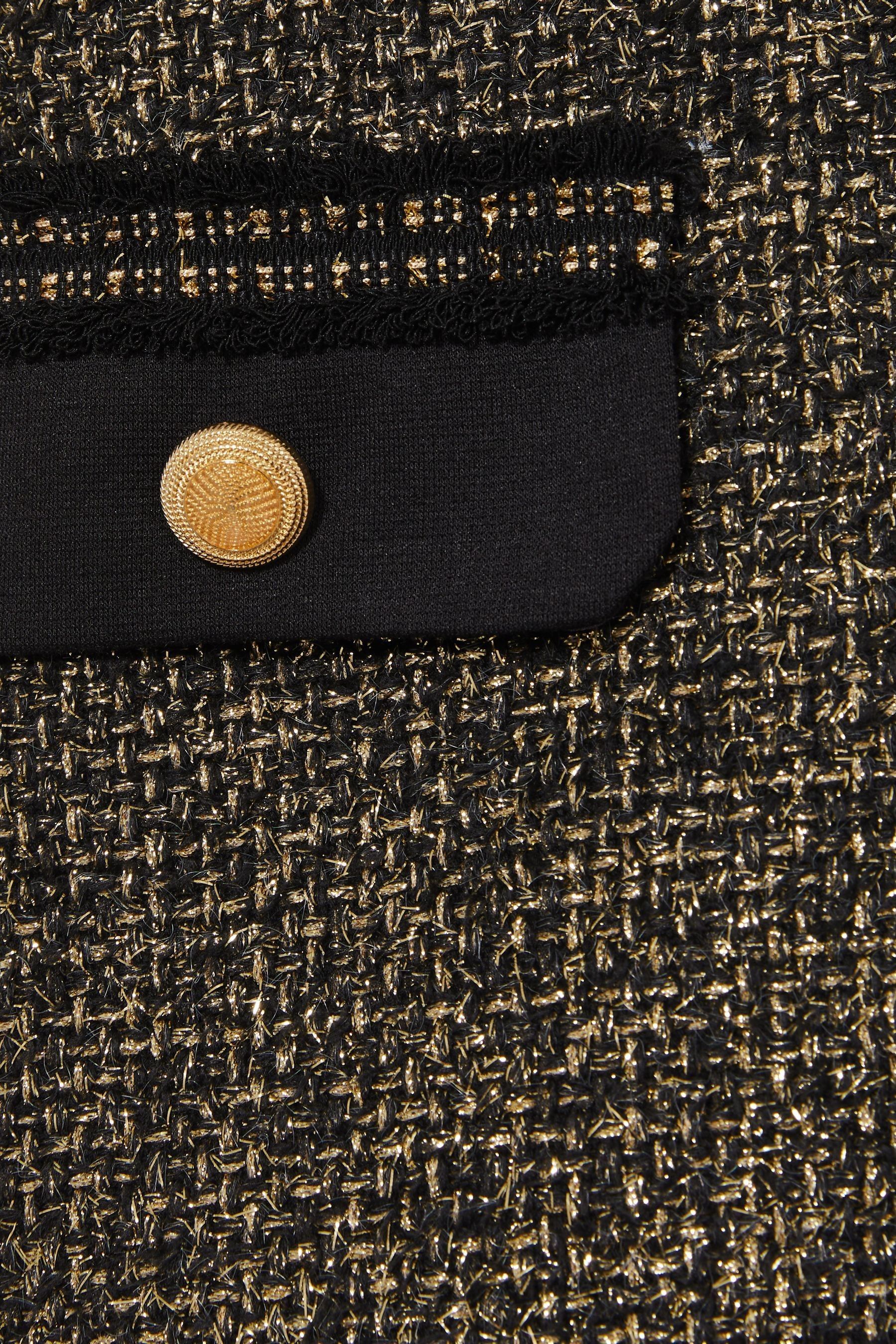Buy Reiss Gold Sasha 4 9 yrs Tweed Metallic Thread Shift Dress from Next Malta