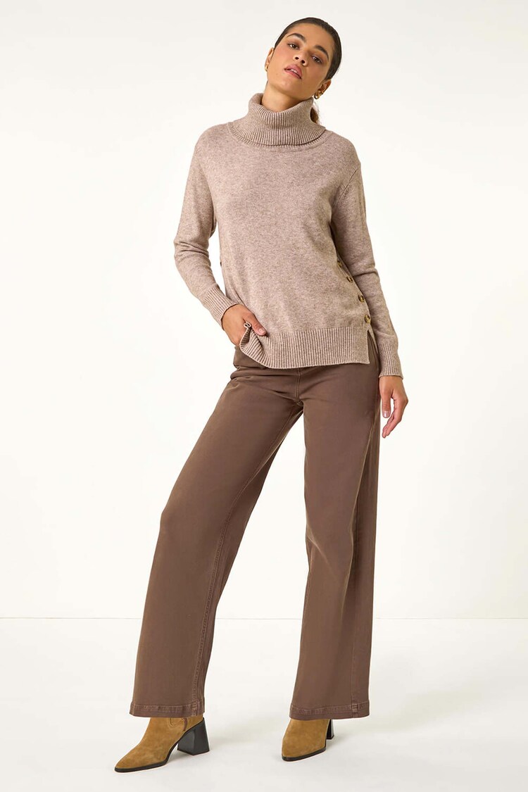 Roman Natural Soft Roll Neck Knit Jumper - Image 2 of 5