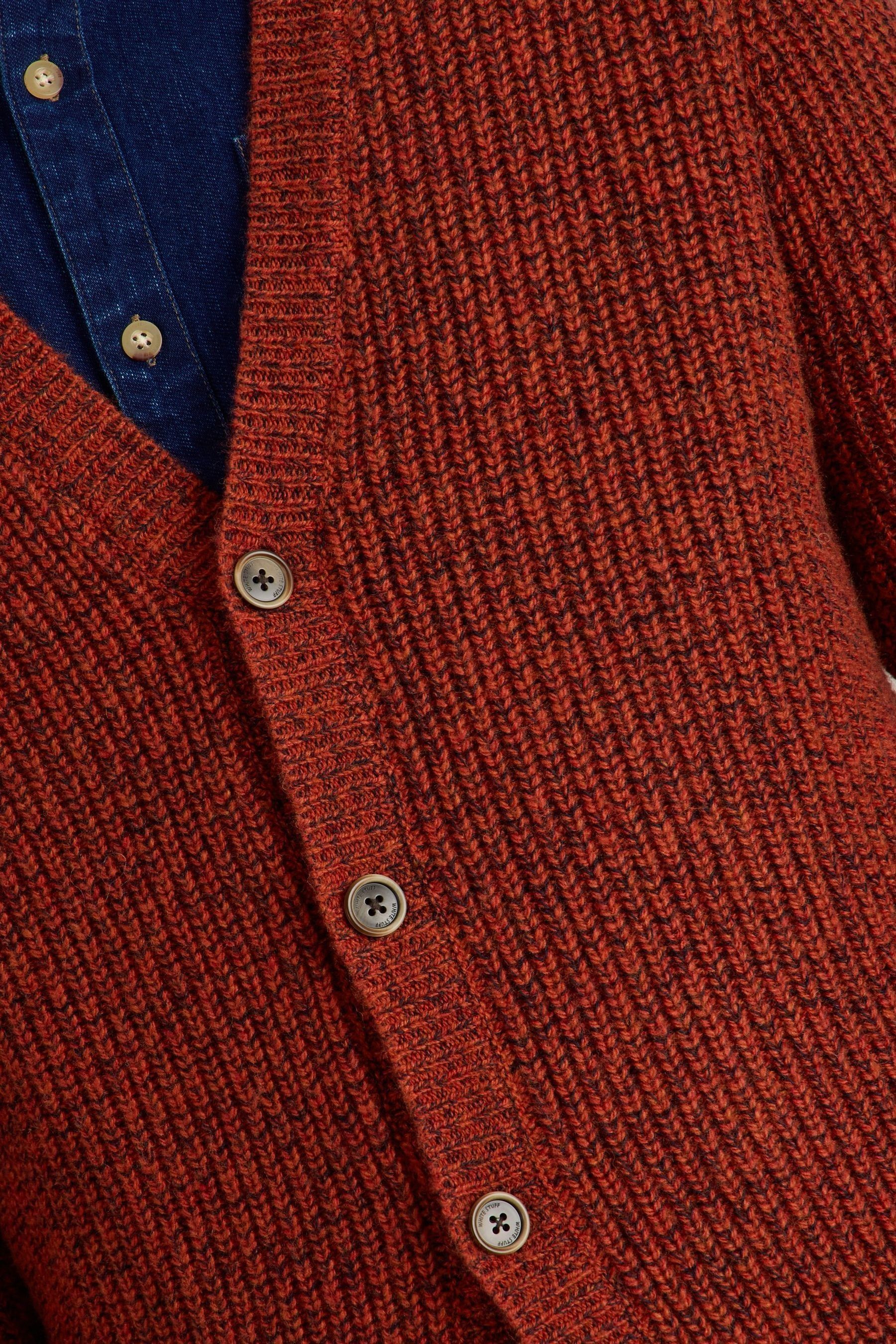 White Stuff Orange Twisted Cardigan X Large Mens
