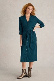 White Stuff Green Annie Sparkle Jersey Dress - Image 1 of 4