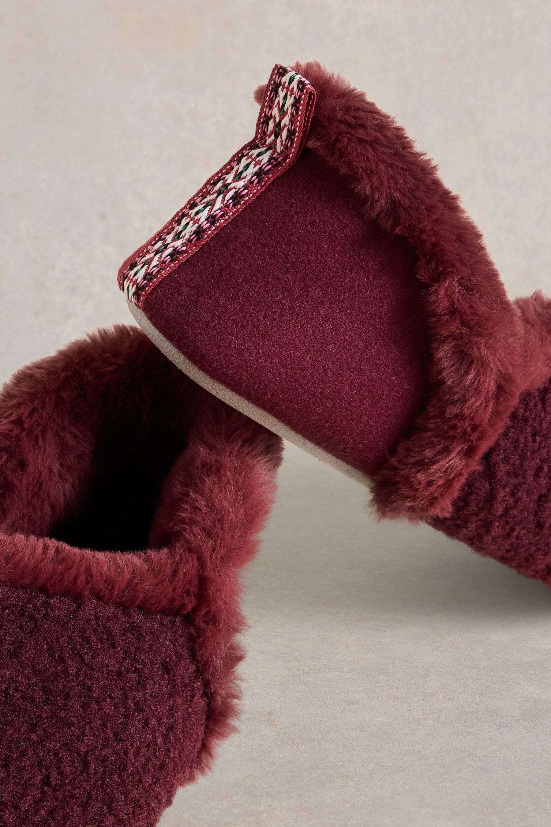 Buy White Stuff Red Reya Closed Back Slippers from Next Estonia