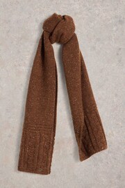 White Stuff Brown Berkley Cable Nep Scarf - Image 1 of 3