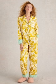 White Stuff Yellow Nina Organic Pyjamas Shirt - Image 1 of 6