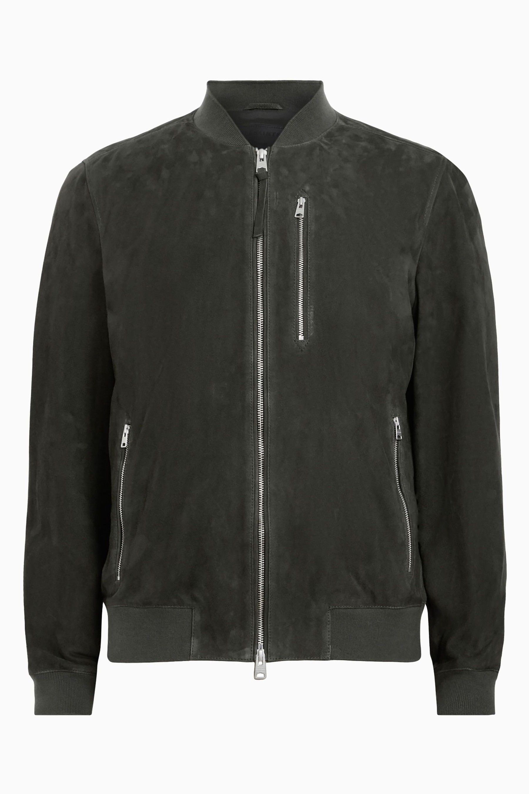 Buy AllSaints Green Kemble Suede Bomber Jacket from the Next UK online shop