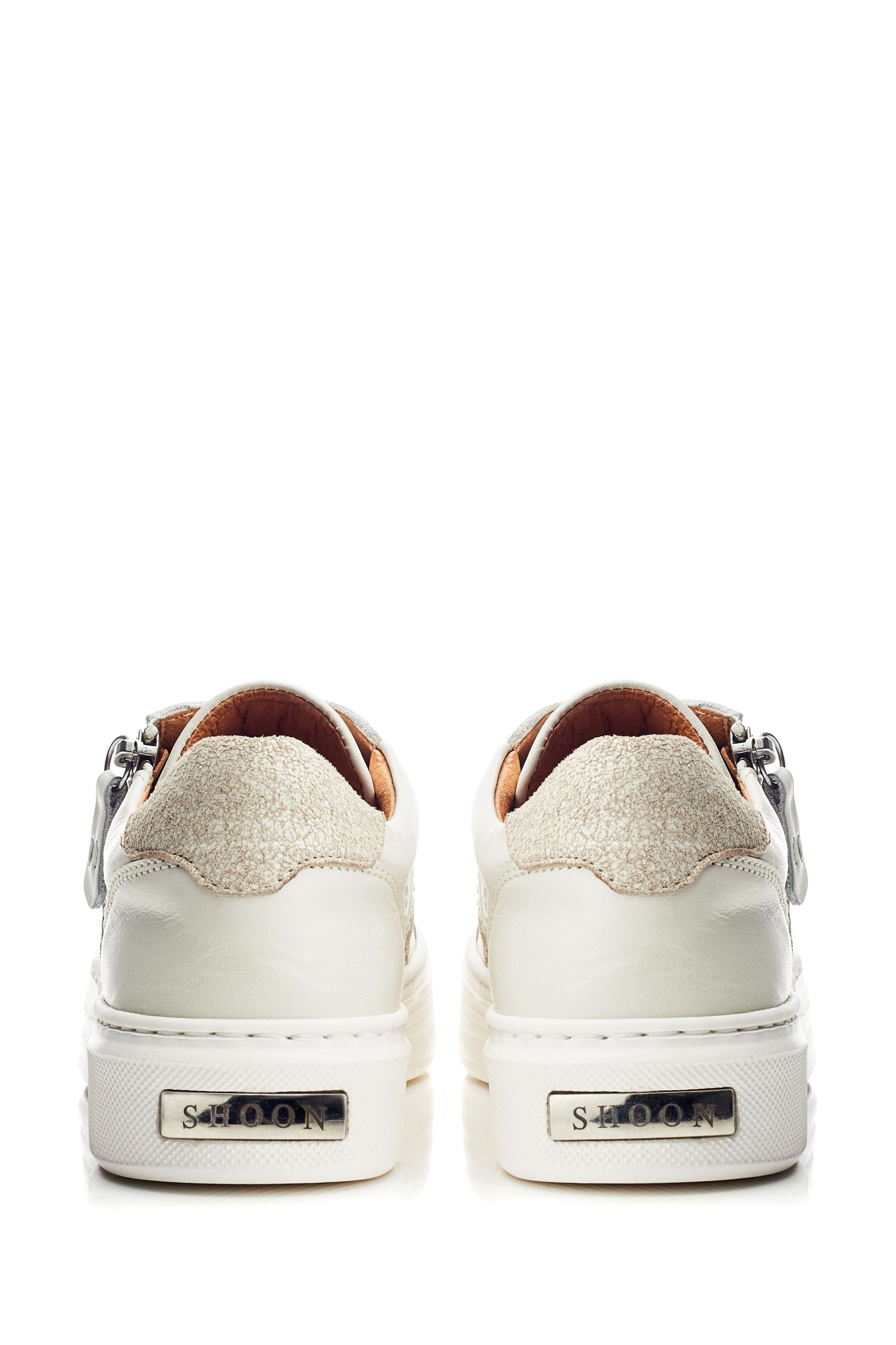 Buy Moda in Pelle White Sh Ely Side Zip Mid Slab Sole Trainers from Next Norway