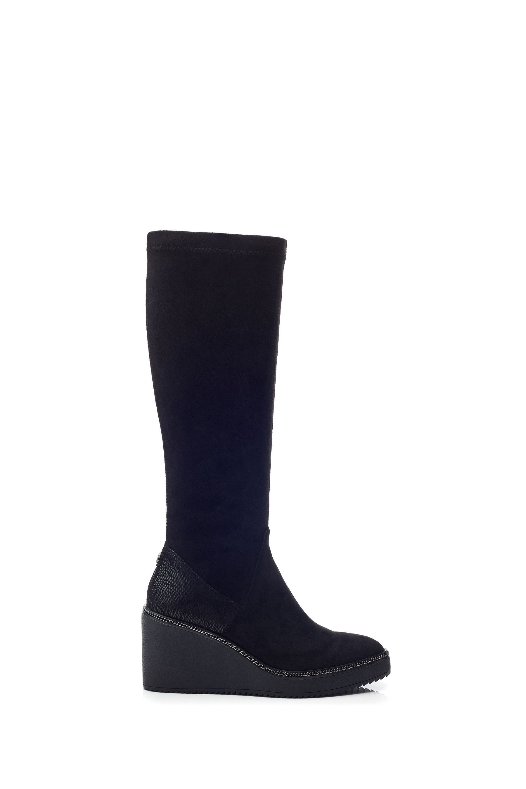 Buy Moda in Pelle Sallie Wedge Long Black Boots from Next Luxembourg