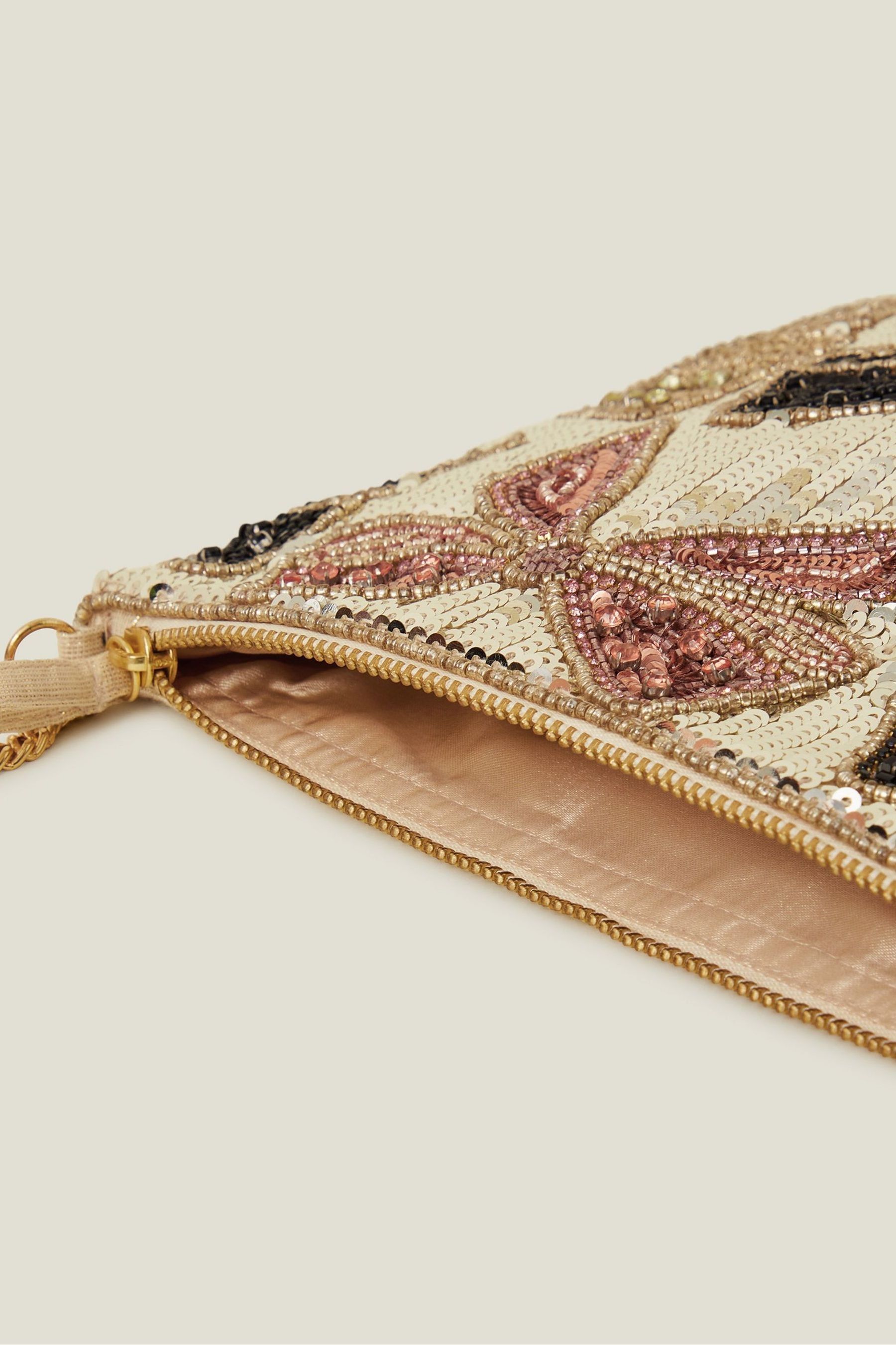 Zip top clutch bag on sale