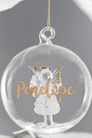 Personalised Glass Angel Bauble by PMC - Image 2 of 3