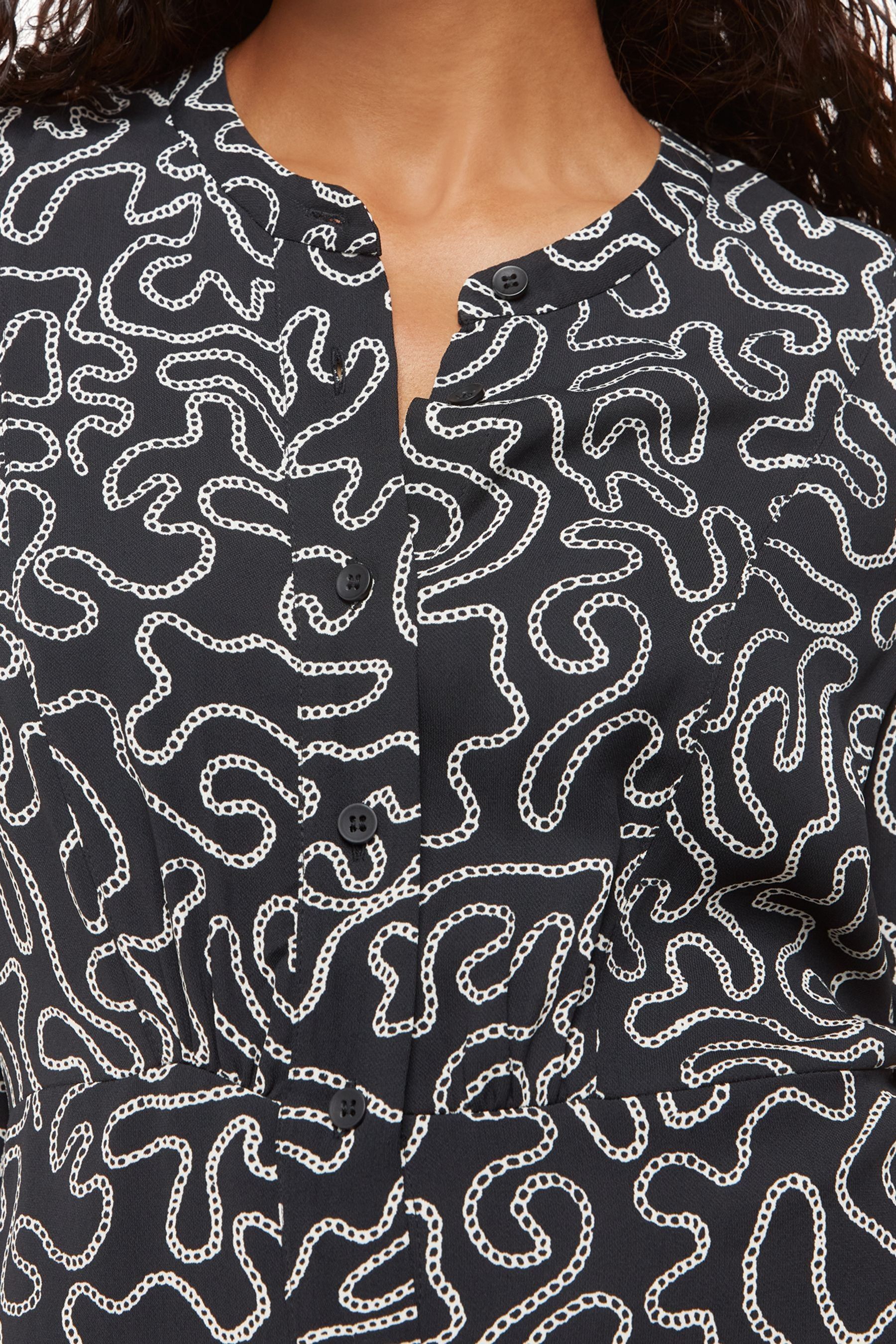 Buy Whistles Black Petite Chain Print Flippy Dress from Next USA