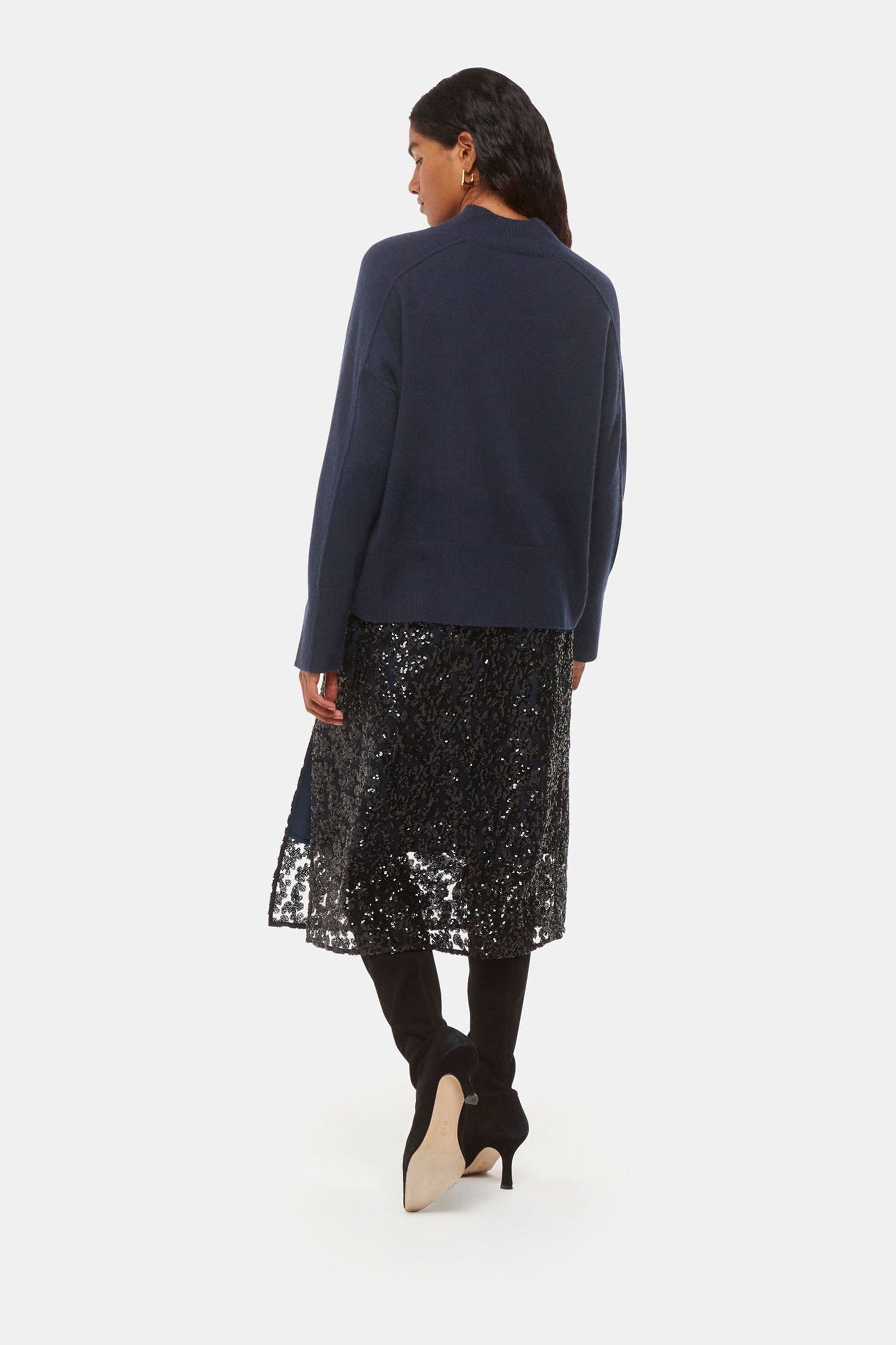 Sequin midi skirt whistles on sale