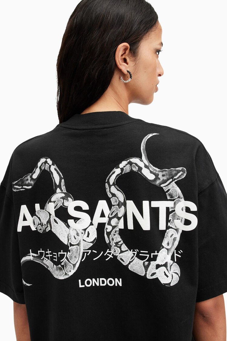 AllSaints Black Ceremony Etta T-Shirt - Image 2 of 7