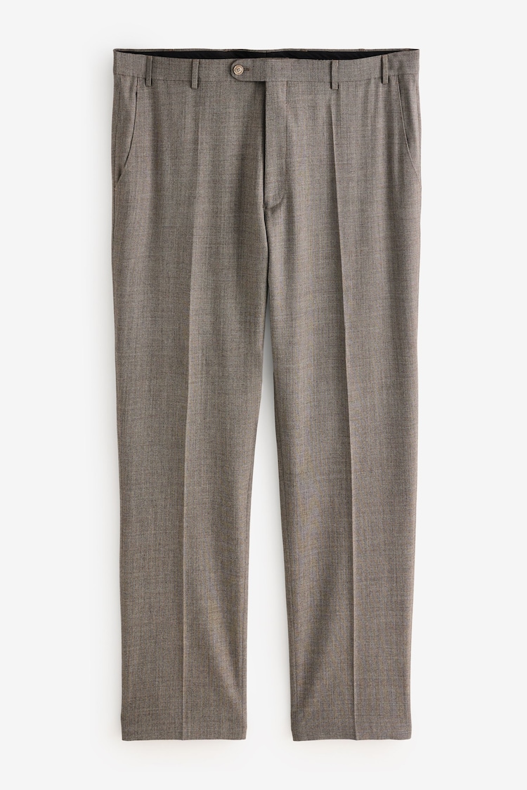 Remus Uomo Brown Tapered Fit Wool Rich Trousers - Image 1 of 1