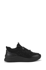 KG Kurt Geiger Layla Knit Lace Up Bling Trainers - Image 2 of 5