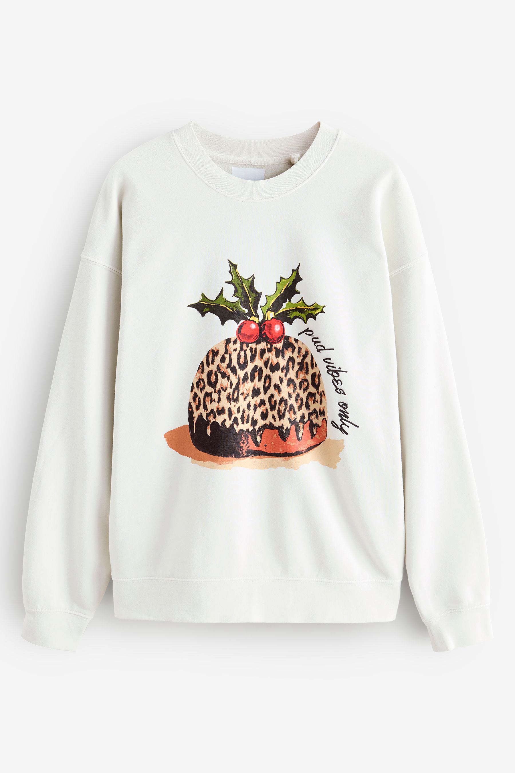 Sequin christmas pudding jumper hotsell