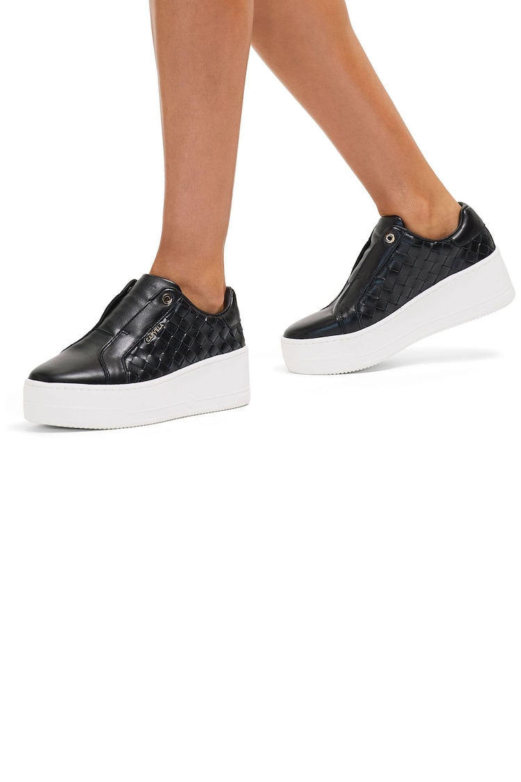 Carvela Connected Laceless Weave Black Trainers - Image 1 of 5