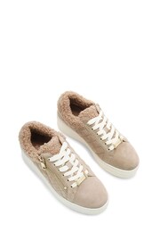 Carvela Connected Zip Faux Fur Borg Trainers - Image 3 of 5