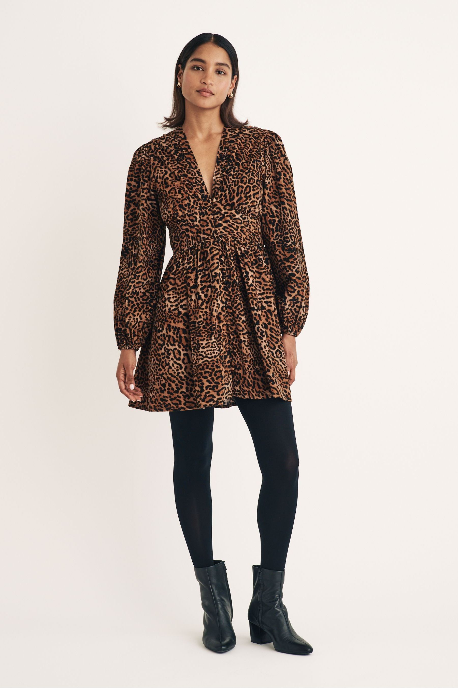 Buy Nobodys Child Brown Leopard Print Starlight Mini Dress from the Next UK online shop
