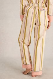 White Stuff Cream Nina Organic Stripe Pyjama Bottoms - Image 2 of 6