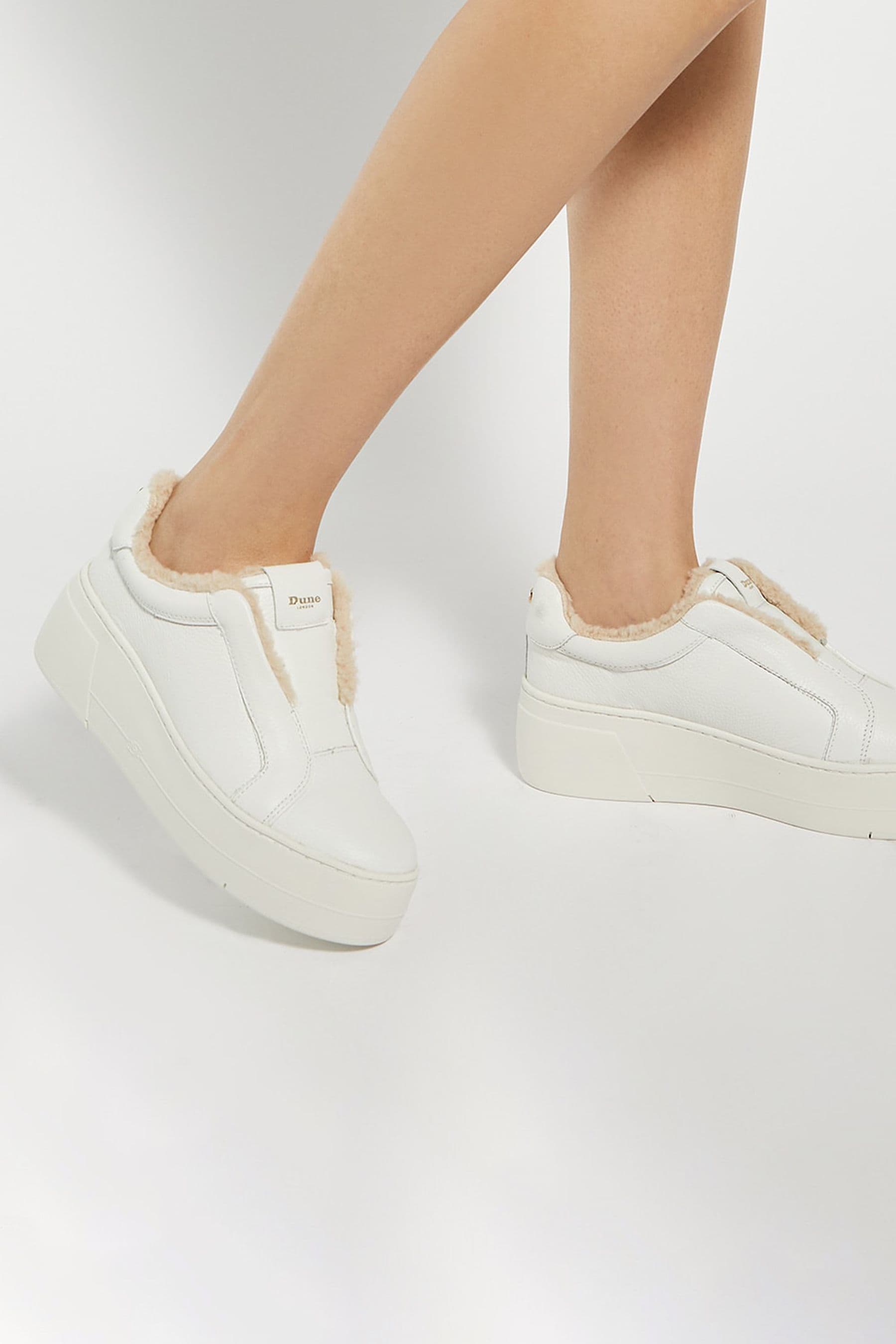 Buy Dune London White Esthie Slip On Trainers from the Next UK online shop