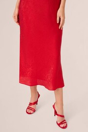 Adrianna Papell Red Foil Woven Midi Dress - Image 4 of 7