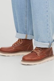 JACK & JONES Brown Leather Boots - Image 1 of 6