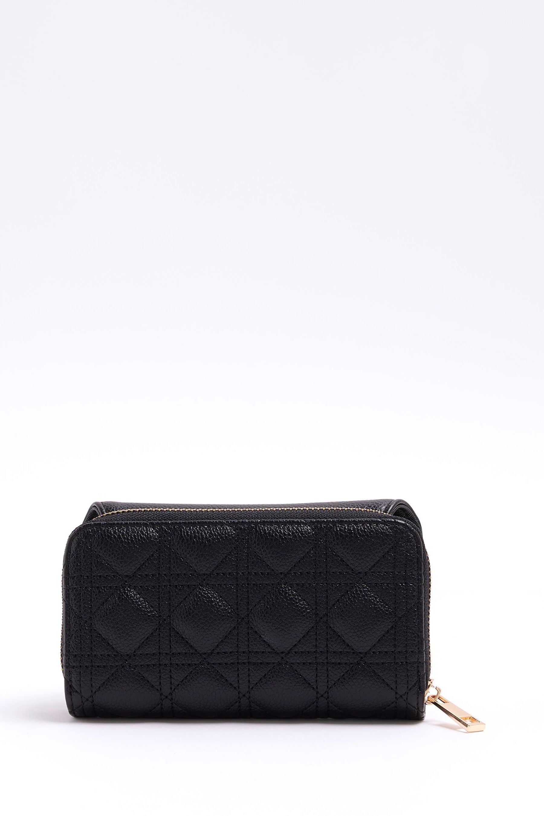 River Island Black Embossed Quilted Purse