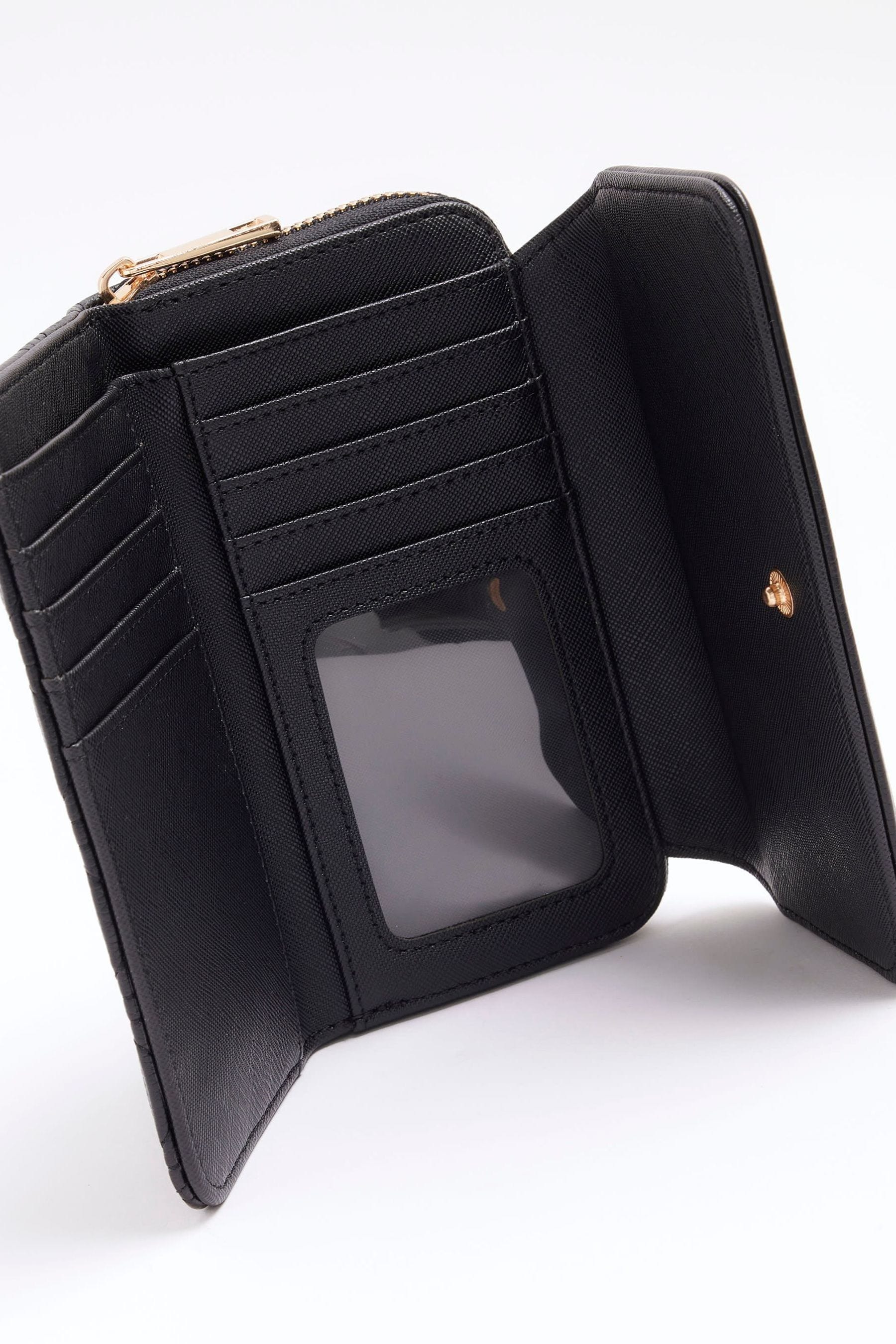 River Island Black Embossed Quilted Purse