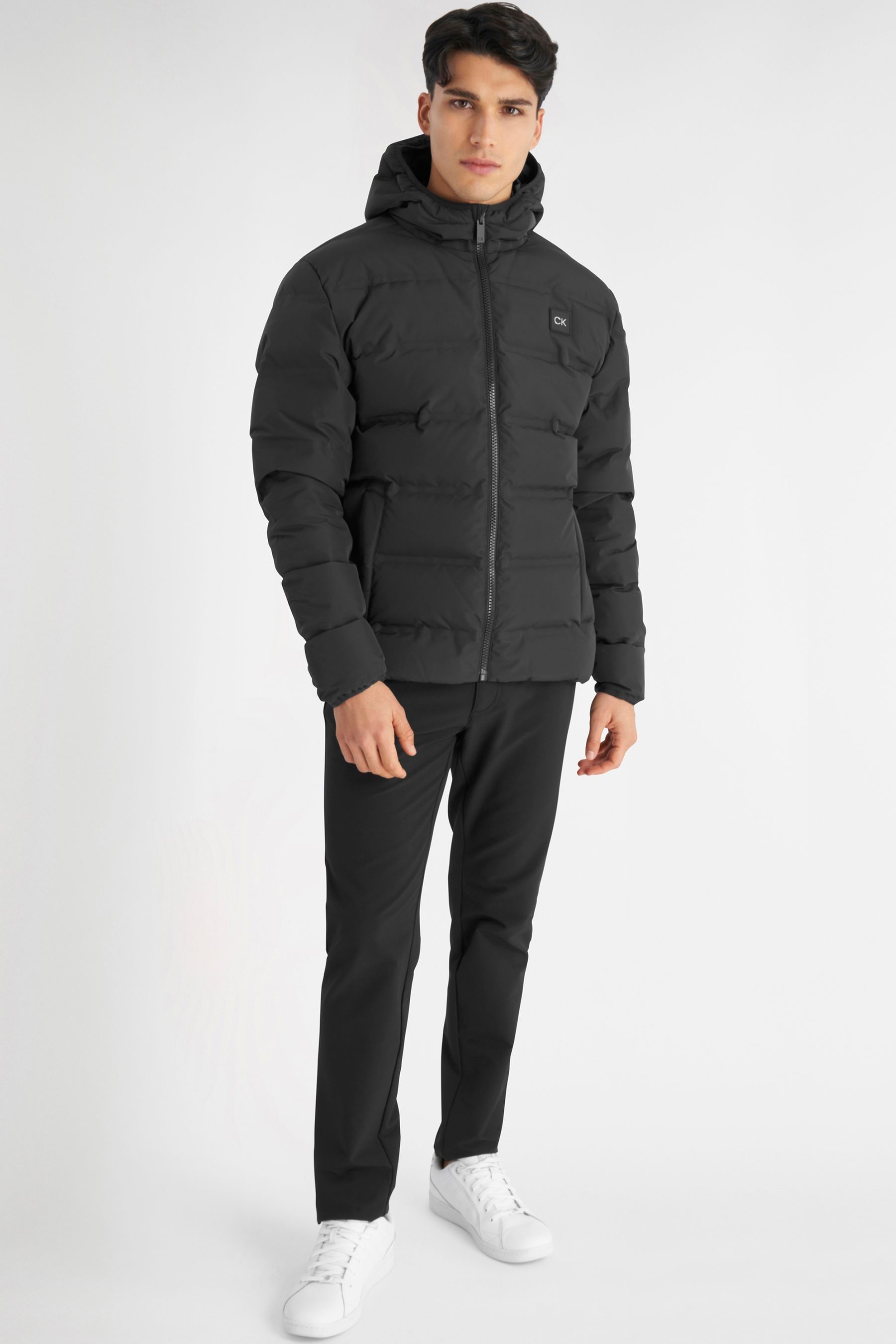 Buy Calvin Klein Golf Down Hooded Black Jacket from Next Ireland
