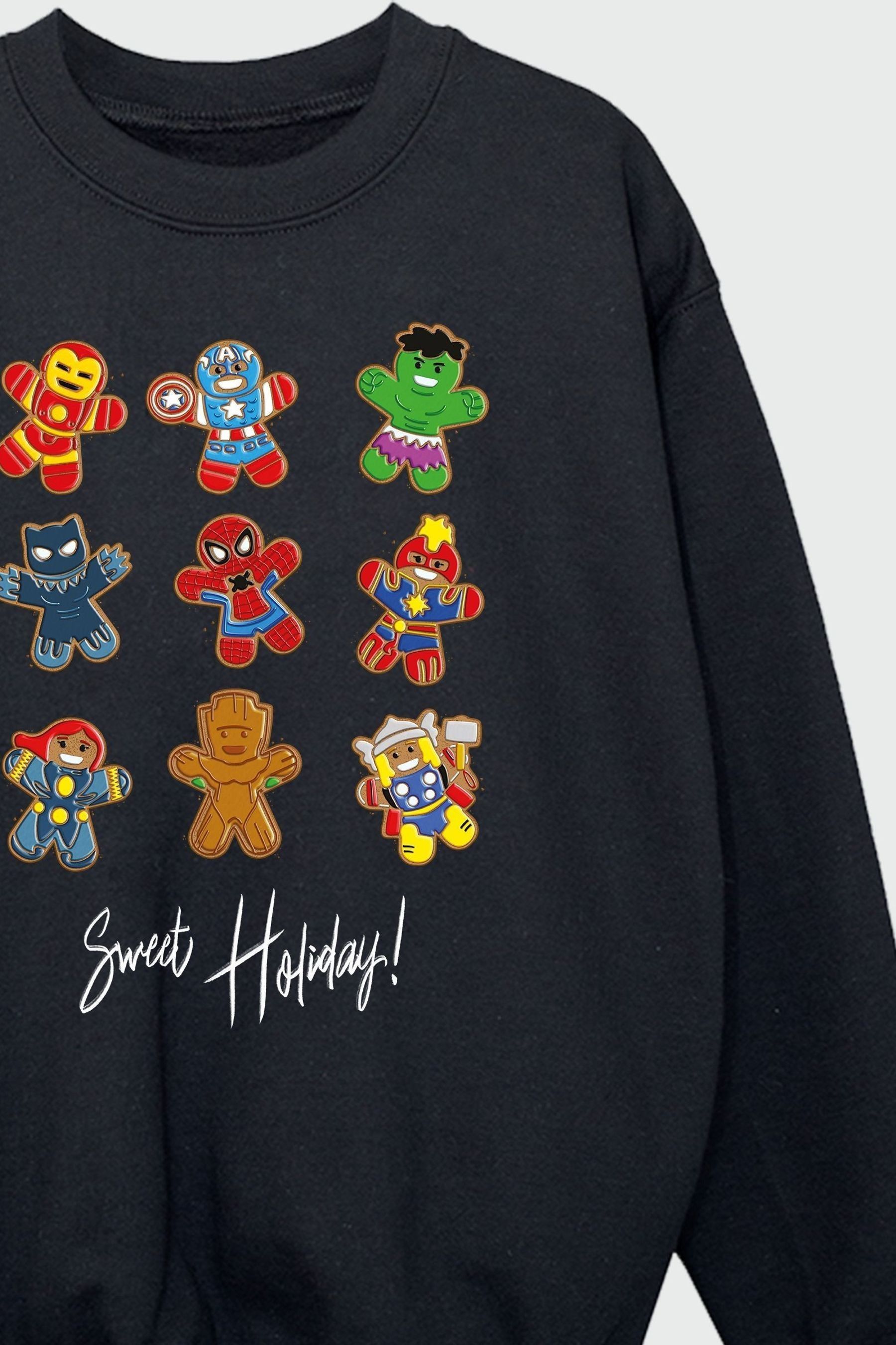 Buy Brands In Black Boys Marvel Gingerbread Avengers Sweatshirt from the Next UK online shop