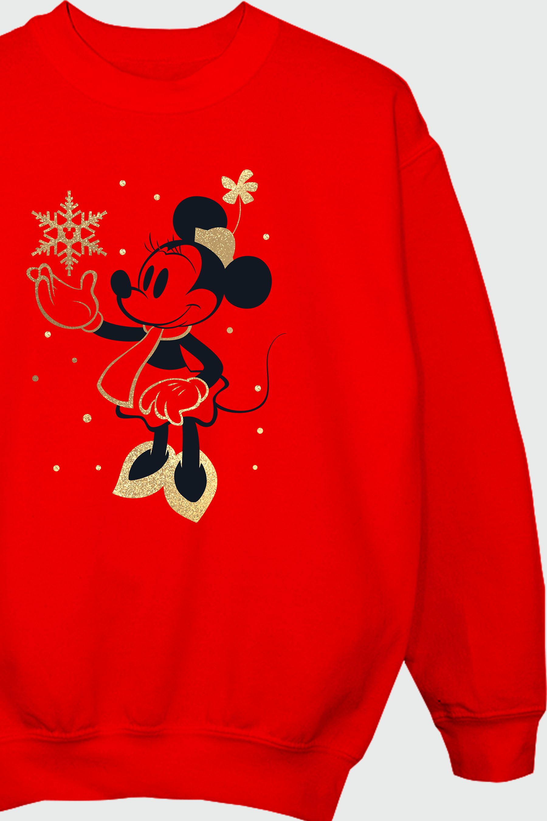 Buy Brands In Red Disney Minnie Mouse Snow Fall Girls Christmas Sweatshirt from the Next UK online shop