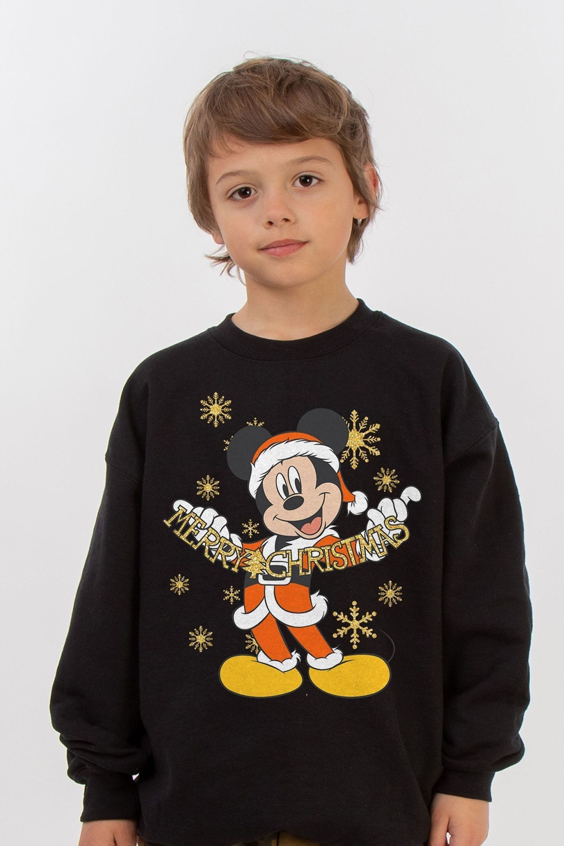 Brands In Black Disney Mickey Mouse Merry Christmas Boys Sweatshirt