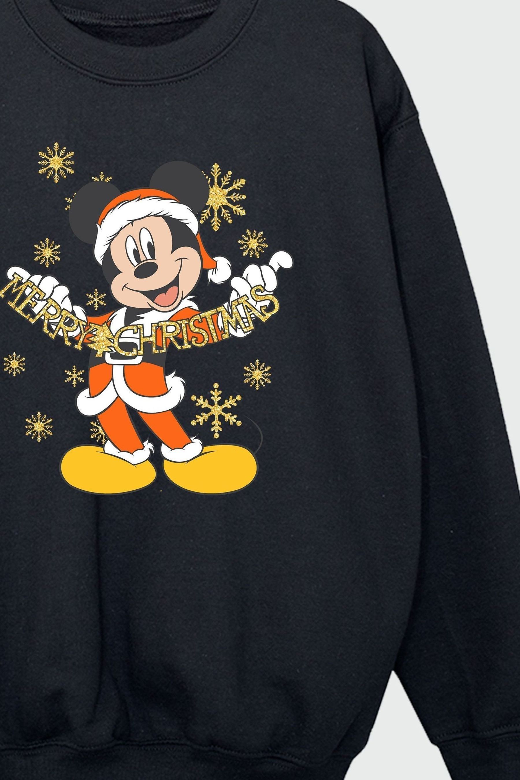 Buy Brands In Black Disney Mickey Mouse Merry Christmas Boys Sweatshirt from the Next UK online shop