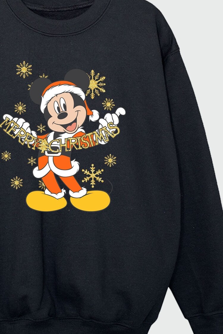 Brands In Black Disney Mickey Mouse Merry Christmas Boys Sweatshirt - Image 4 of 4