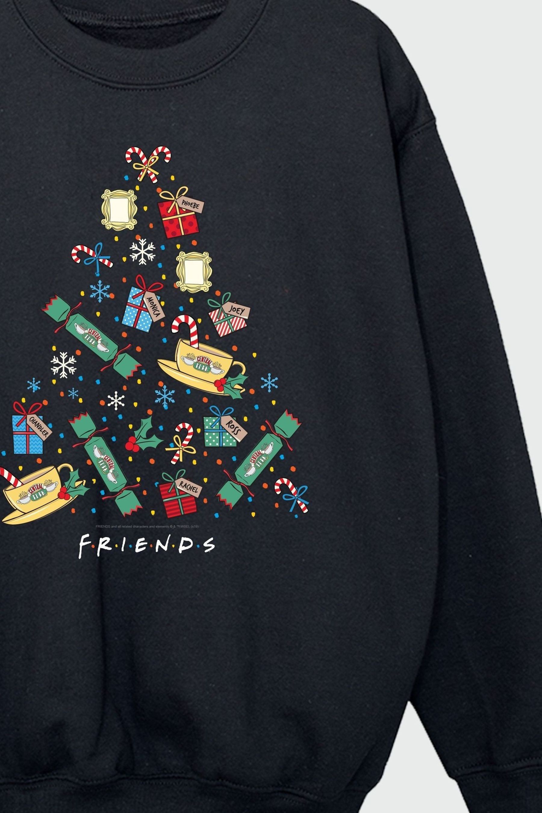 Buy Brands In Black Friends Christmas Tree Girls Sweatshirt from the Next UK online shop
