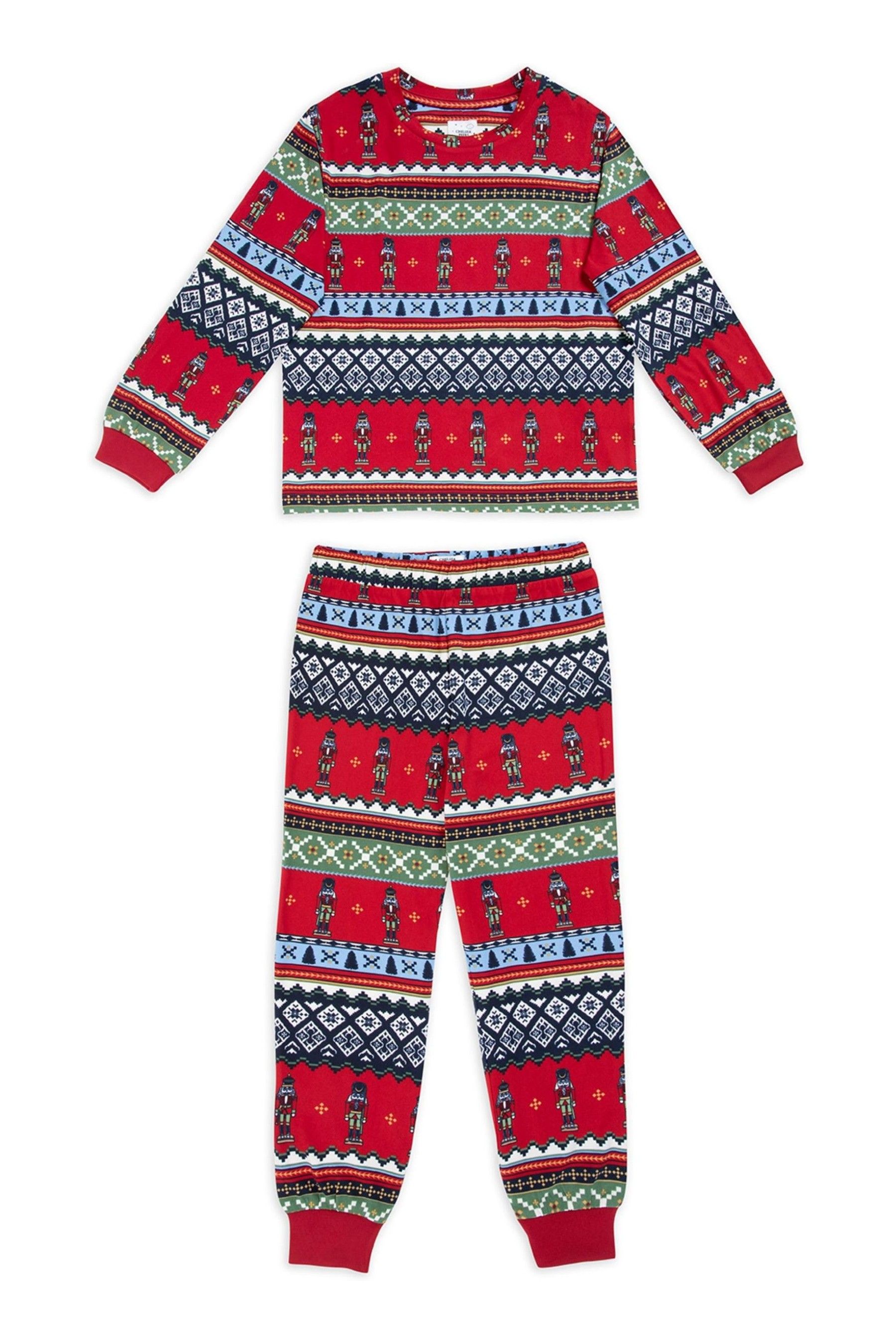 Red christmas inspired design pyjama set best sale