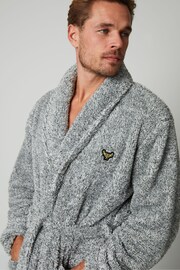 Threadbare Grey Teddy Fleece Dressing Gown - Image 4 of 4