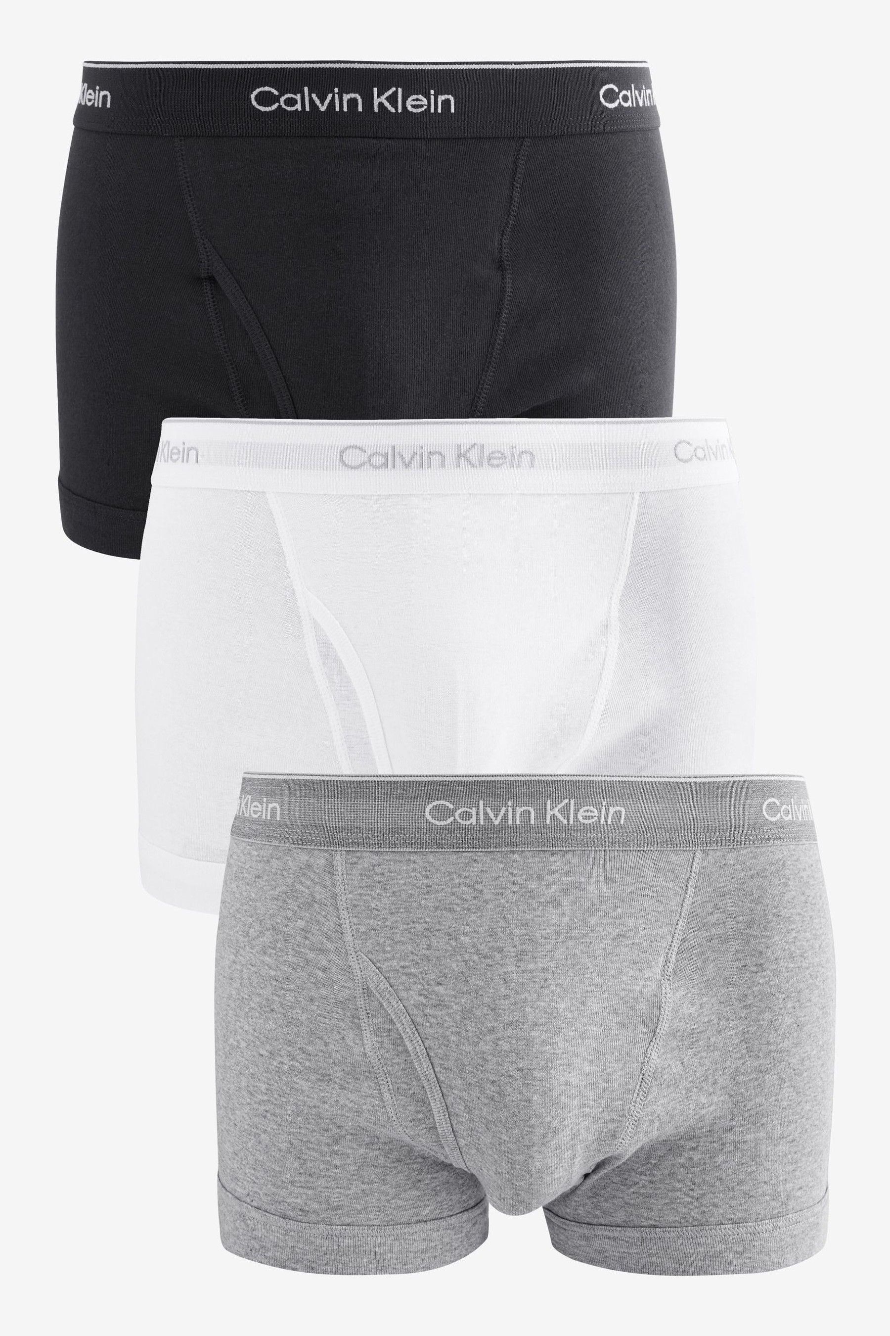 Buy Calvin Klein Black White Grey 100 Cotton Heritage Stretch Boxers 3 Pack from the Next UK online shop