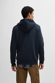 BOSS Blue Wetalk Logo Patch 100% Cotton Terry Hoodie - Image 2 of 4