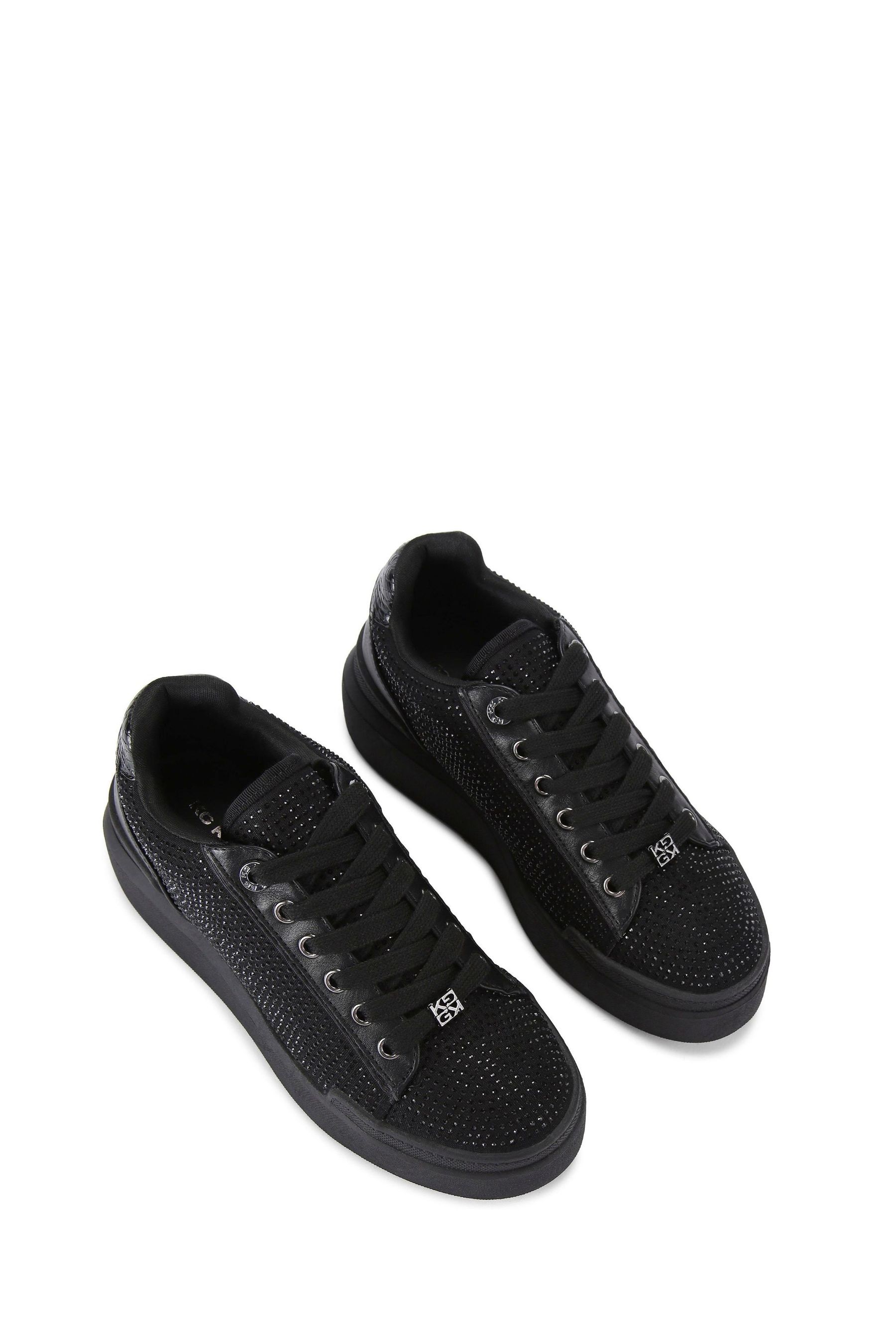 Kurt geiger black trainers discount