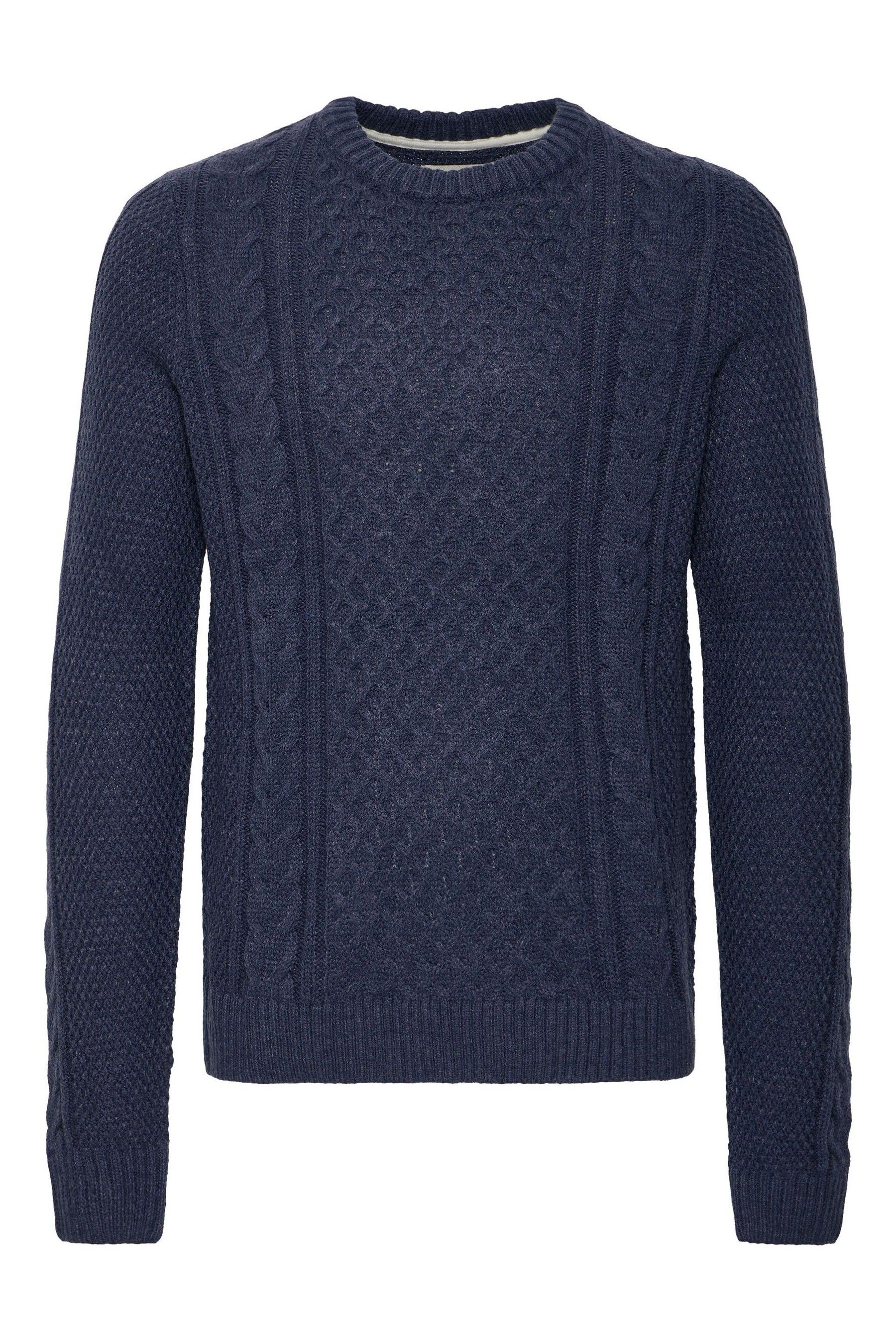 Navy cable knit jumper mens online