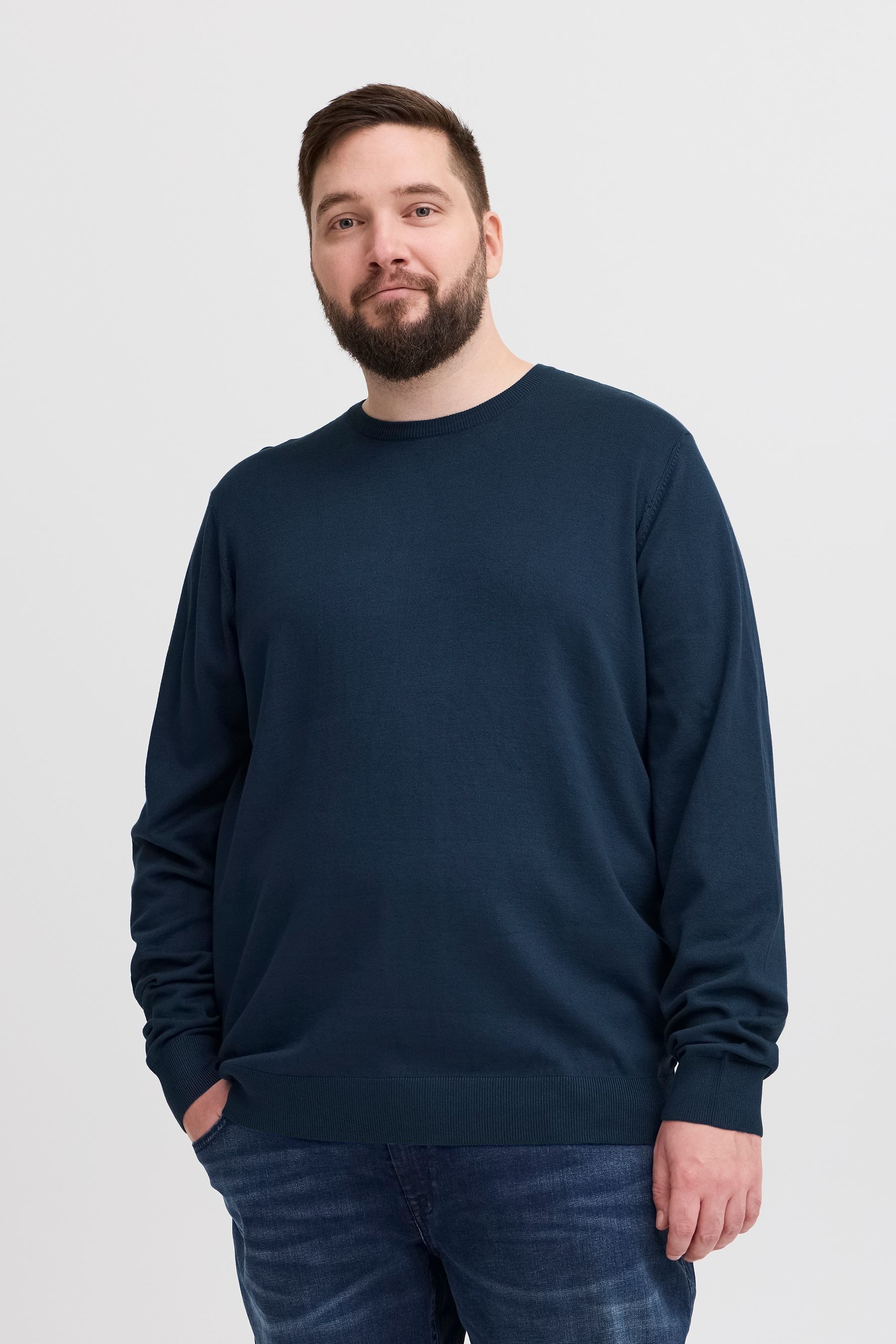 Buy Blend Big Tall Blue Lightweight Crew Neck Knit Jumper from the Next UK online shop