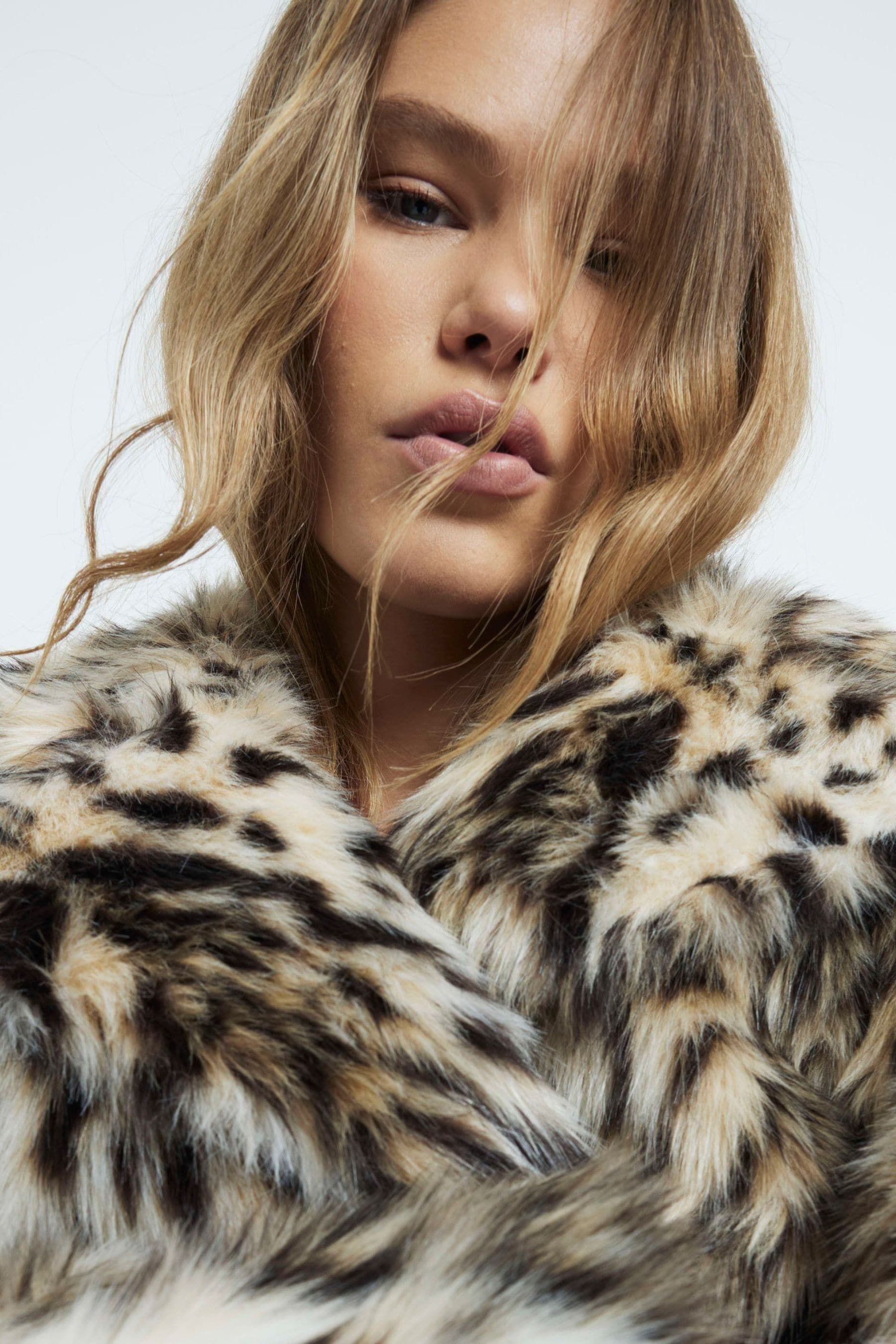 Buy River Island Brown Leopard Print Longline Faux Fur Coats from the Next UK online shop