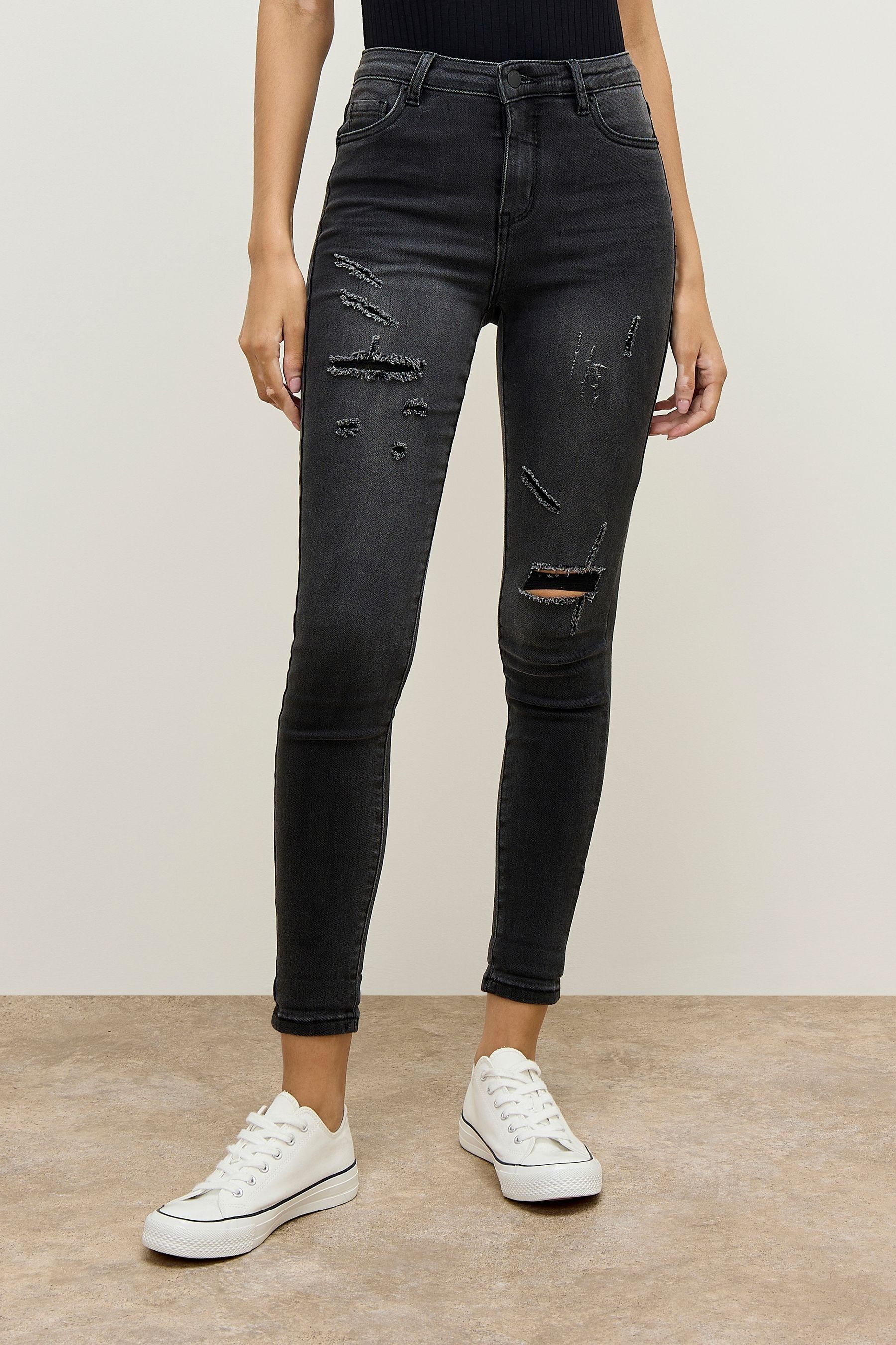 Buy Apricot Black Distressed Sienna Jeans from Next Ireland