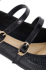 Dune London Black Approach Triple Strap Maryjane Low Court Heels - Image 6 of 6