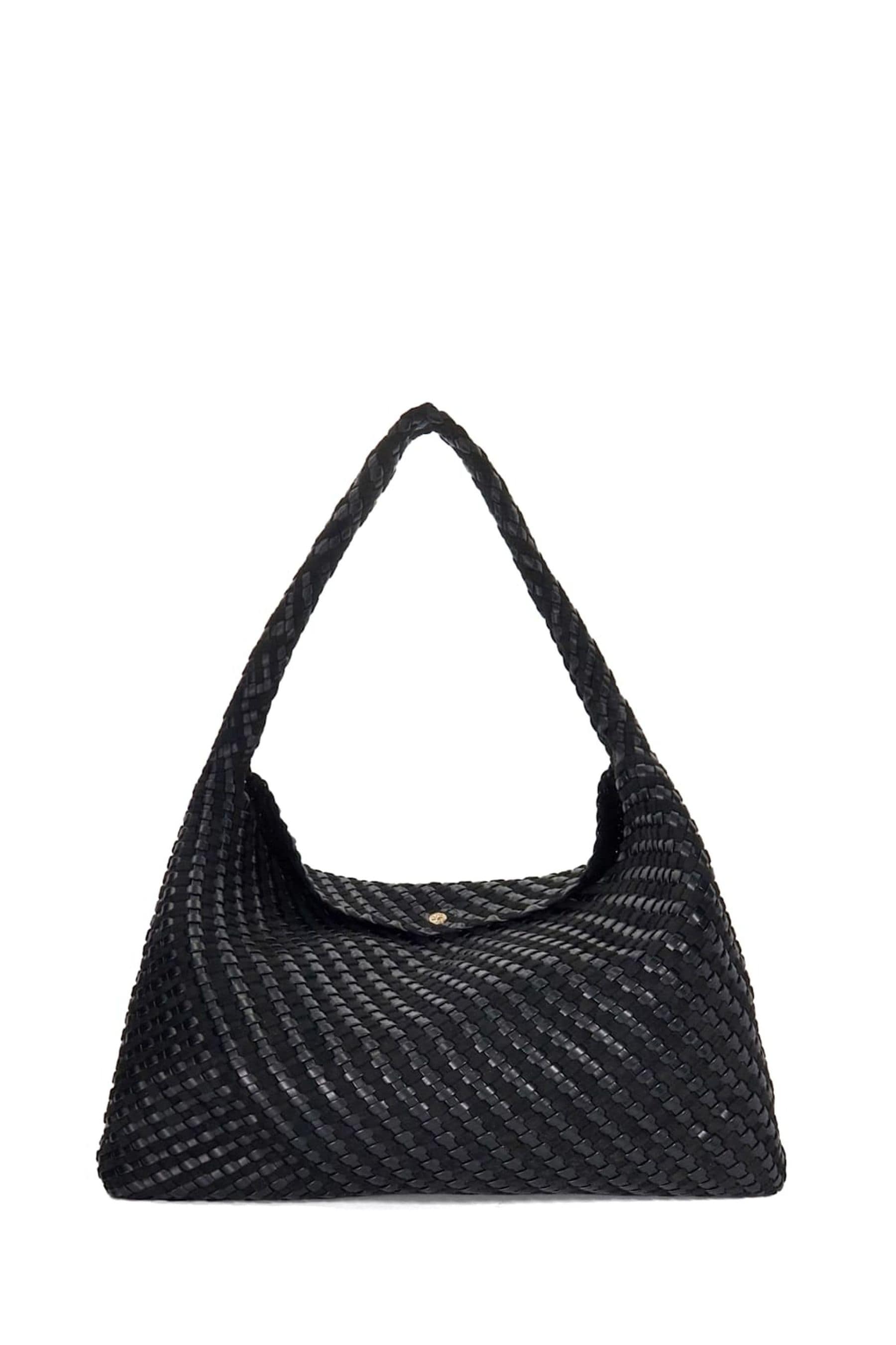 Buy Dune London Black Deliberate Xl Xl Woven Slouch Bag from Next Ukraine