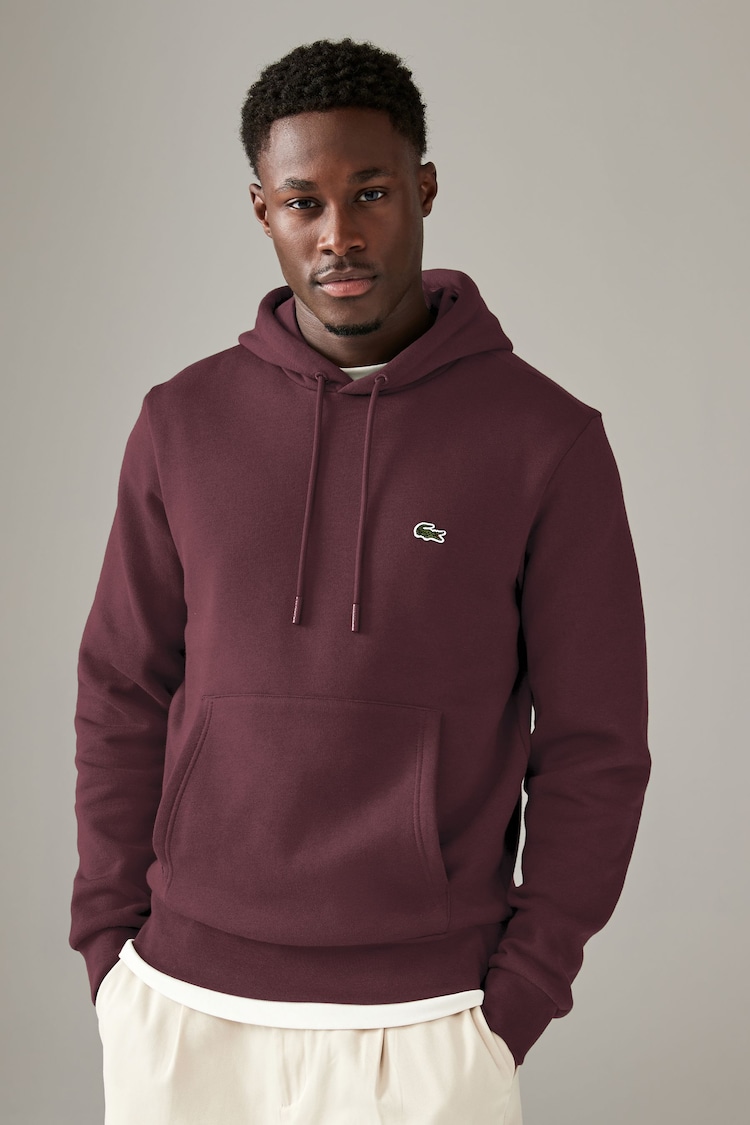 Lacoste Logo Cotton Hoodie - Image 1 of 4