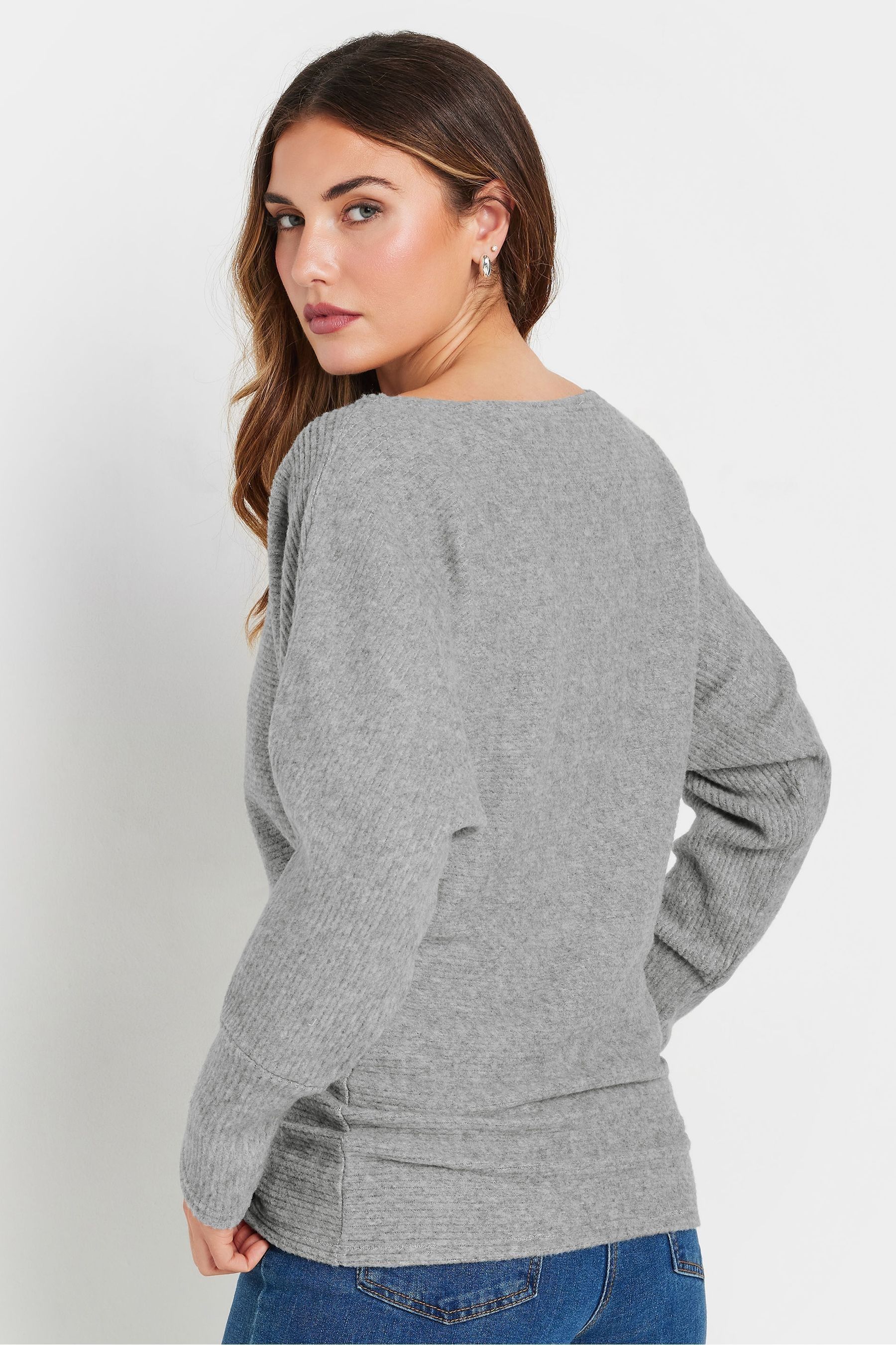 Grey batwing top store