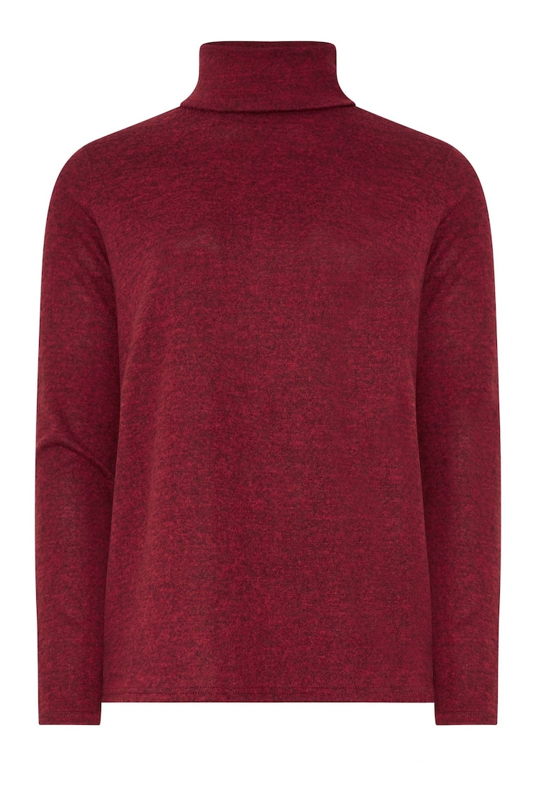 Long Tall Sally Red Roll Neck Soft Touch Top - Image 5 of 5