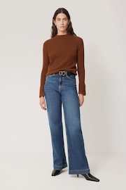 Jigsaw Coffee Cloud Cashmere Eldon Jumper - Image 3 of 8