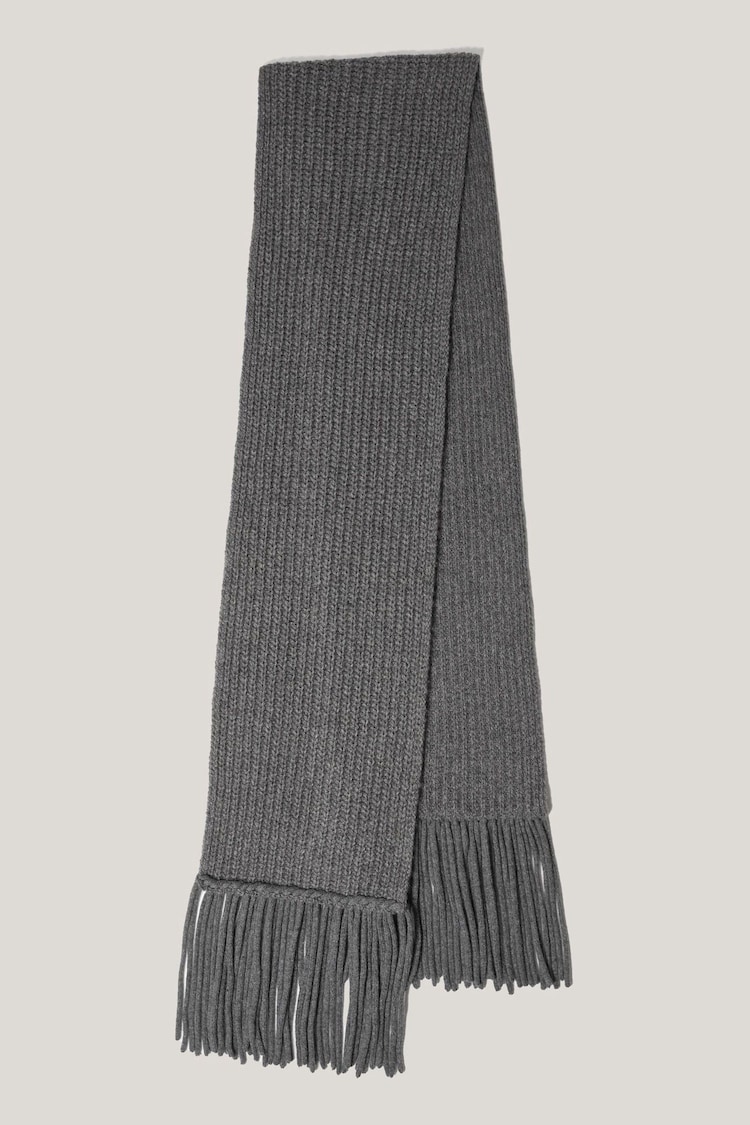 Jigsaw Grey Chunky Fringed Scarf - Image 3 of 3